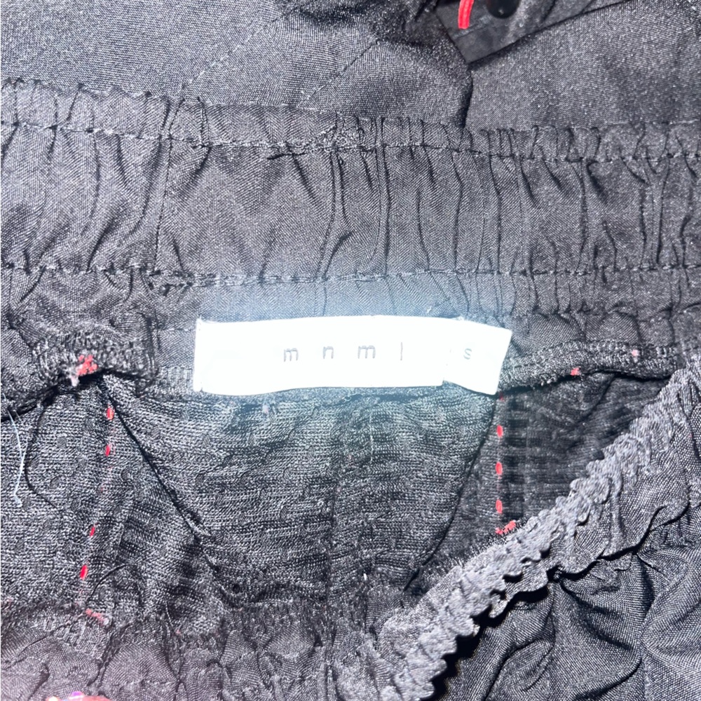 Mnml Black Bungee String All Over Pants Size Smal… - image 2